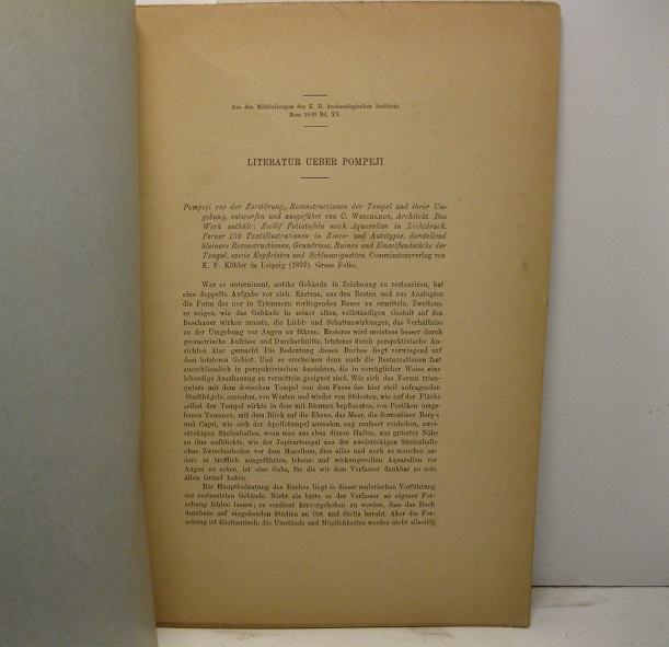 Literatur ueber Pompeji